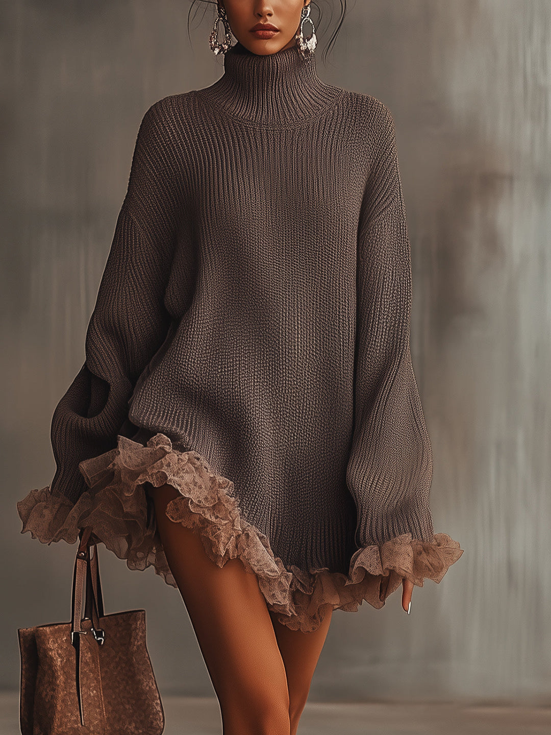 Nina - Ruffled Knit Dress