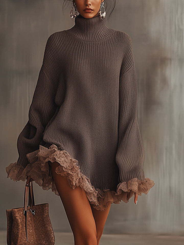 Nina - Ruffled Knit Dress