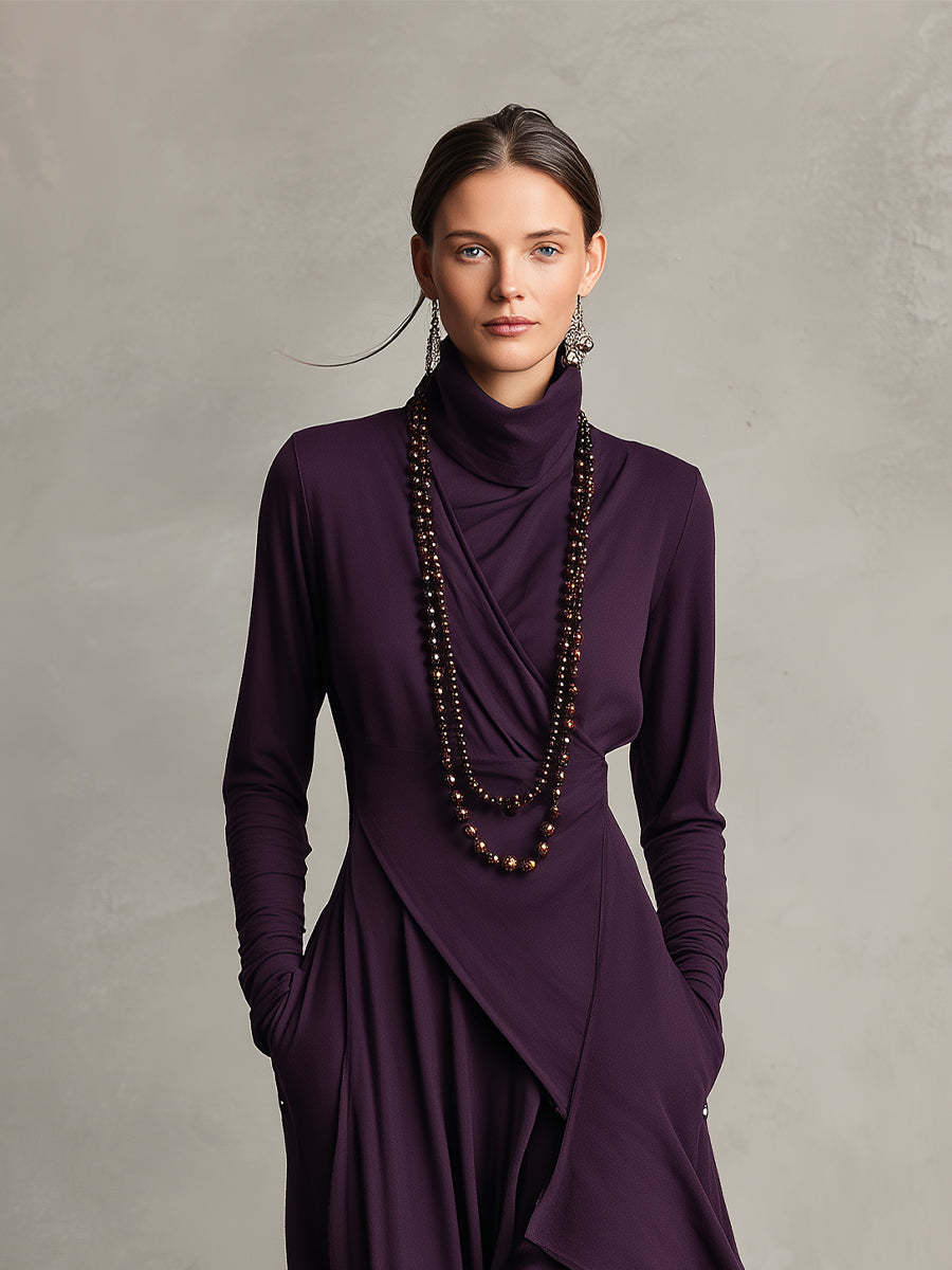 Natalie - Elegant Draped Dress