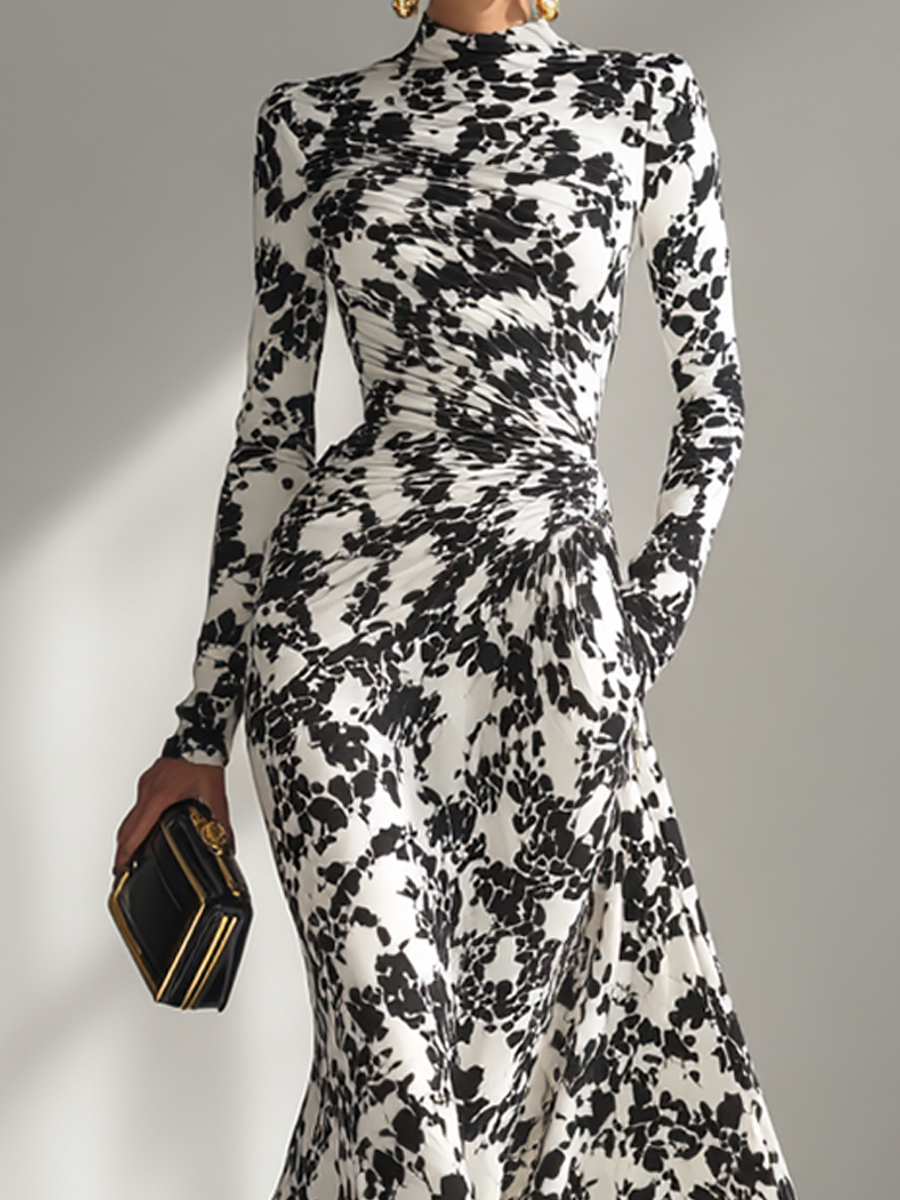 Grace | Elegant long dress with floral print