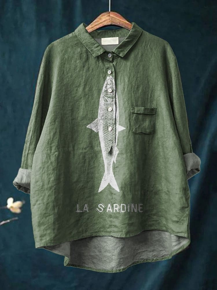 Federica – Linen Pattern Shirt