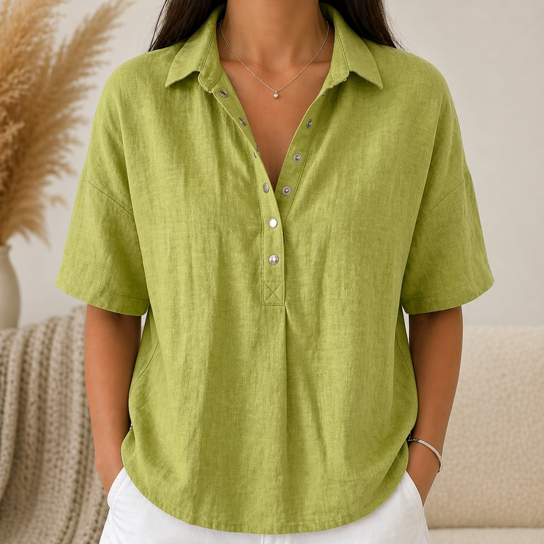Lena™ | Soft Collared Everyday Blouse