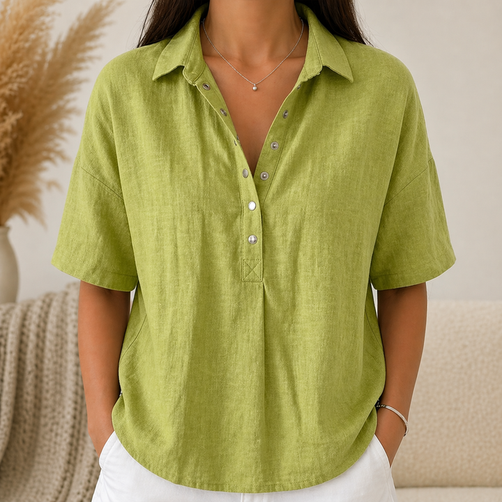 Lena™ | Soft Collared Everyday Blouse