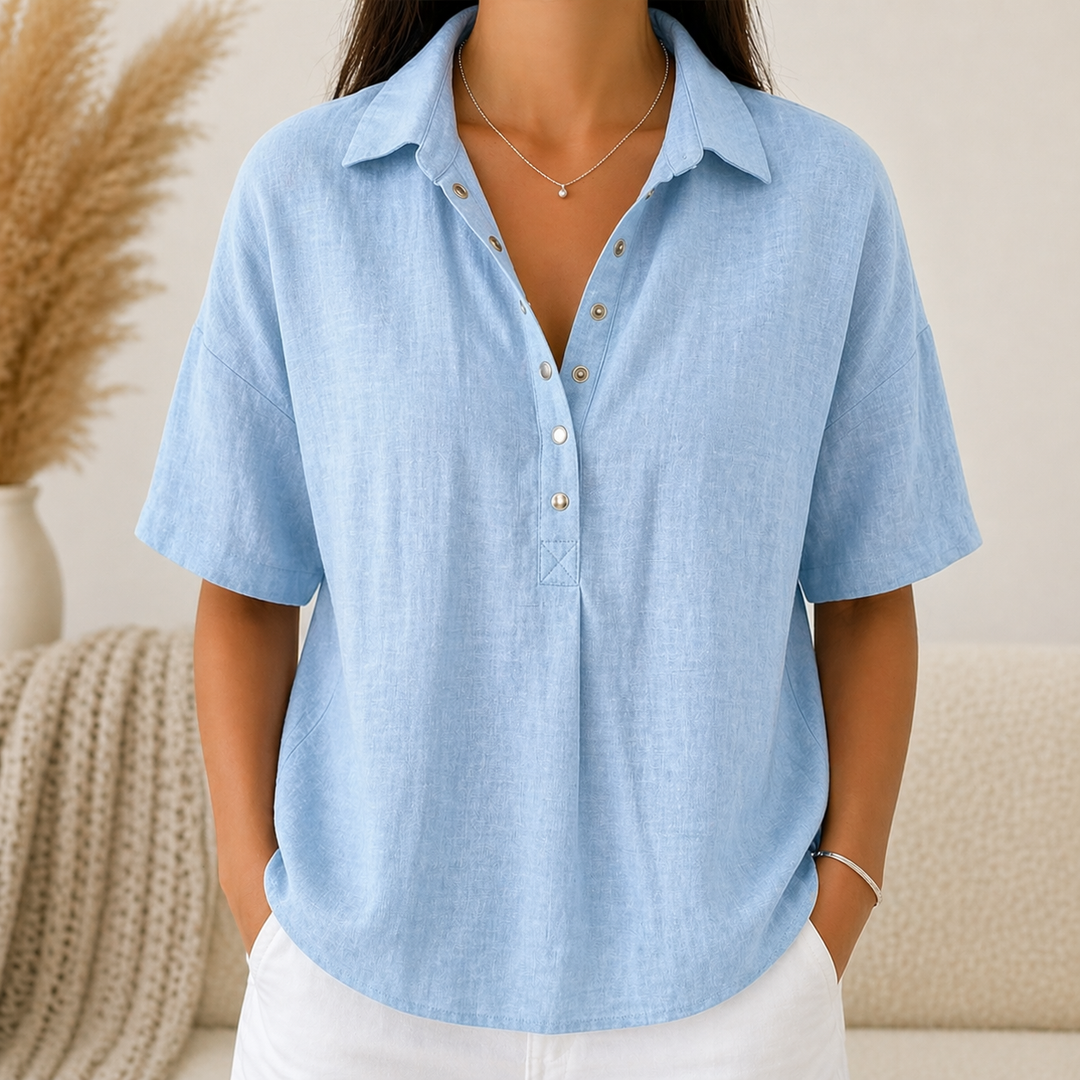 Lena™ | Soft Collared Everyday Blouse