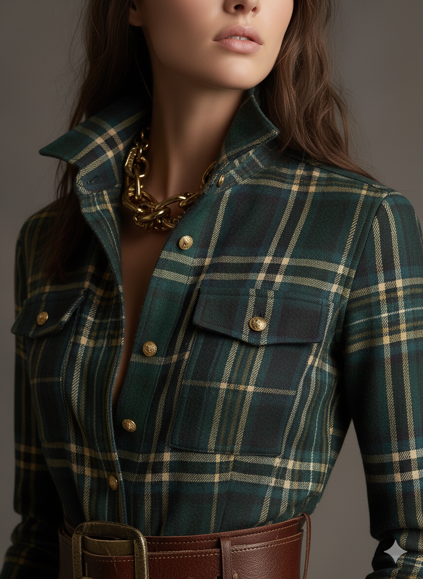 Giulietta - Maxi Check Shirt Dress