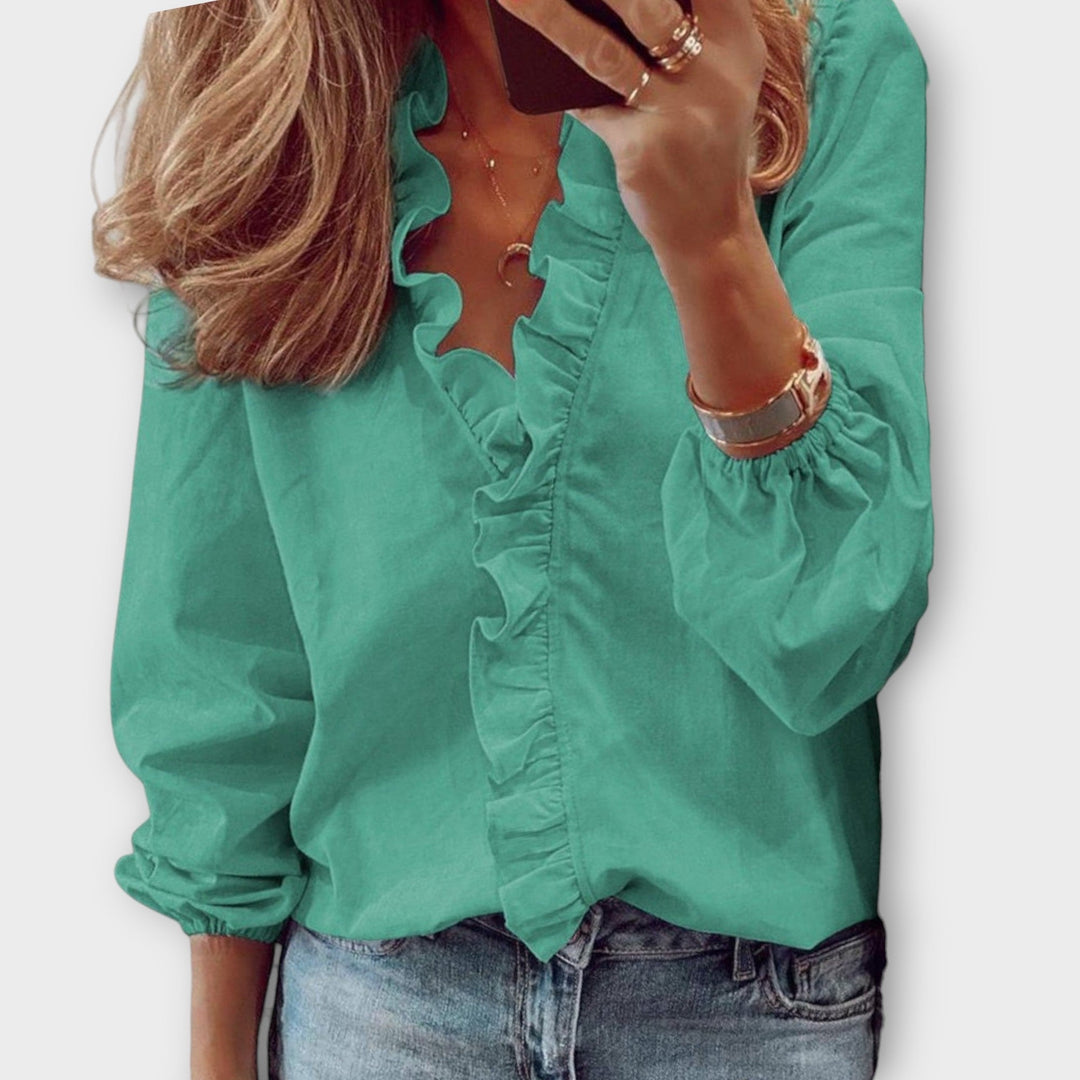 Cleo | Elegant Ruffled Blouse