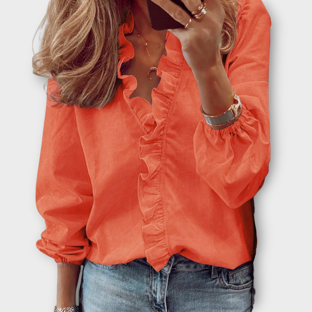 Clara | Elegant Ruffled Blouse