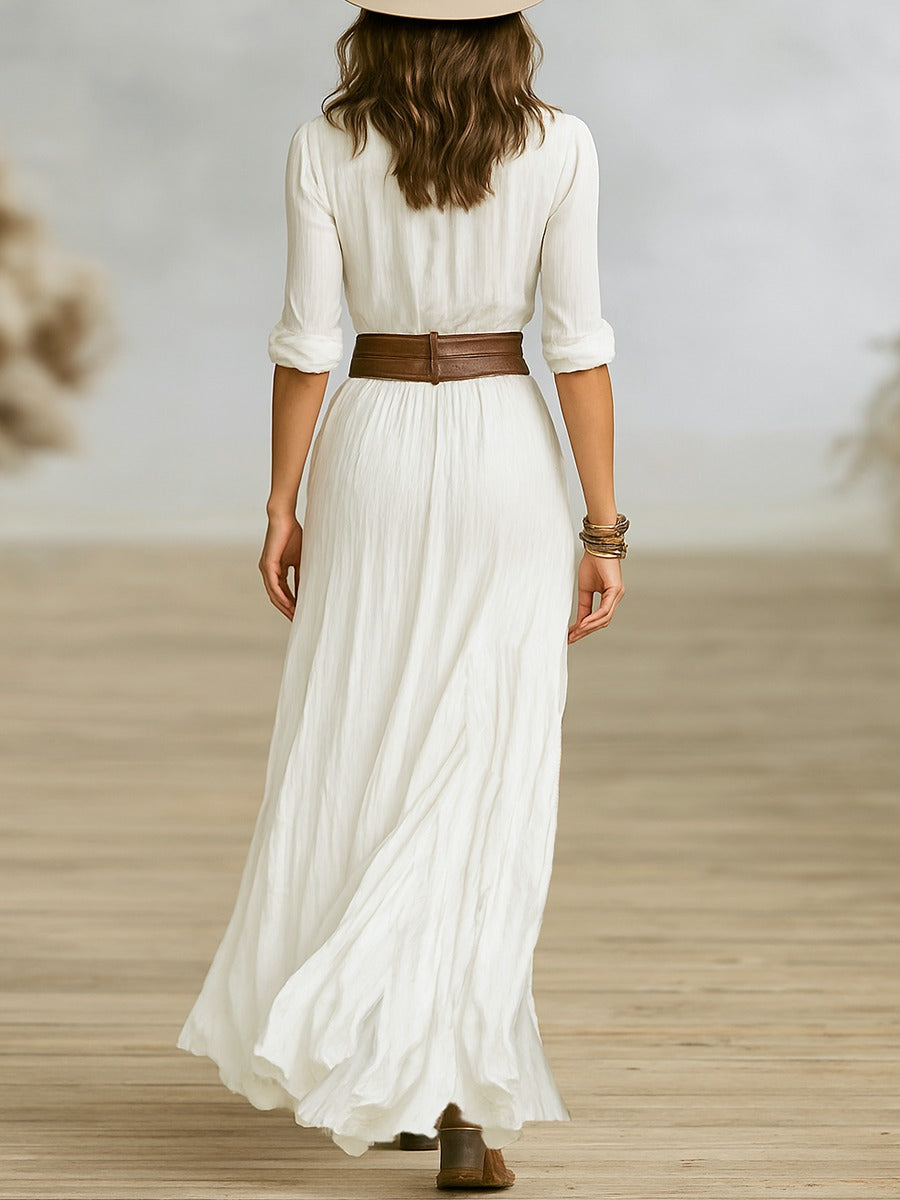 Soléane | Refined Pleated Dress