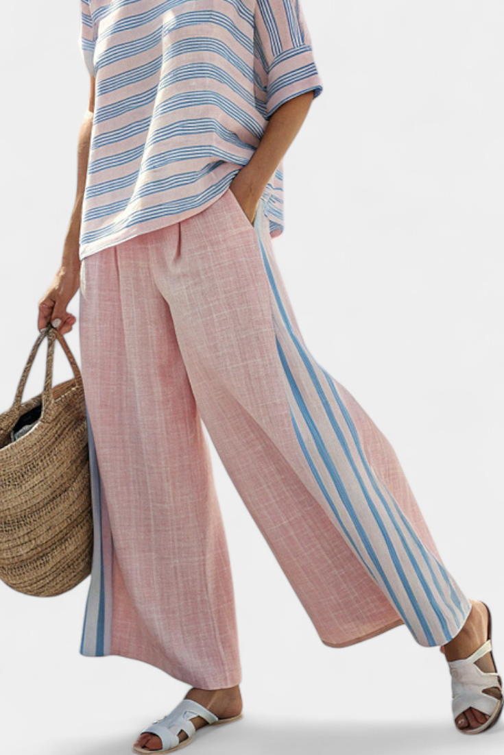 Flaminia - elegant blue and soft pants
