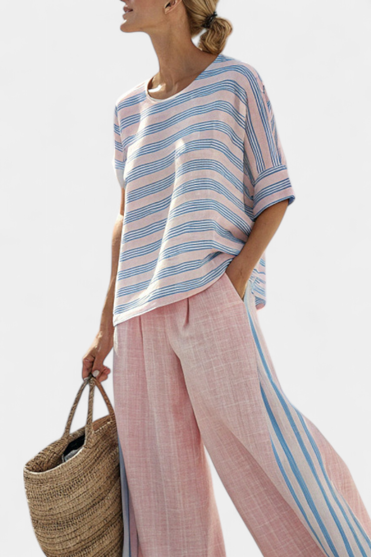 Flaminia - elegant blue and soft pants