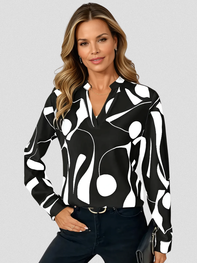 LYRA SATIN LOOK BLOUSE