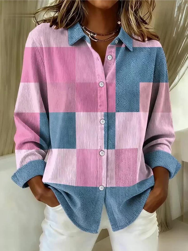 NORA | PASTEL COLORBLOCK KNIT BLOUSE