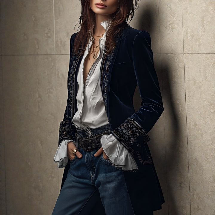 Nuria™ | Elegant Velvet Jacket