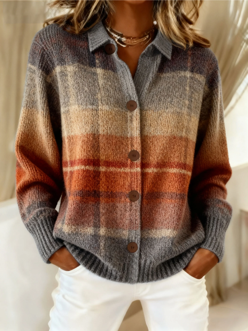 FLORENCE | CHECKED WOOL BLEND BLOUSE