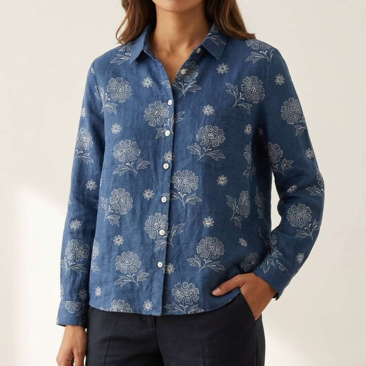Tiziana – Linen Patterned Shirt
