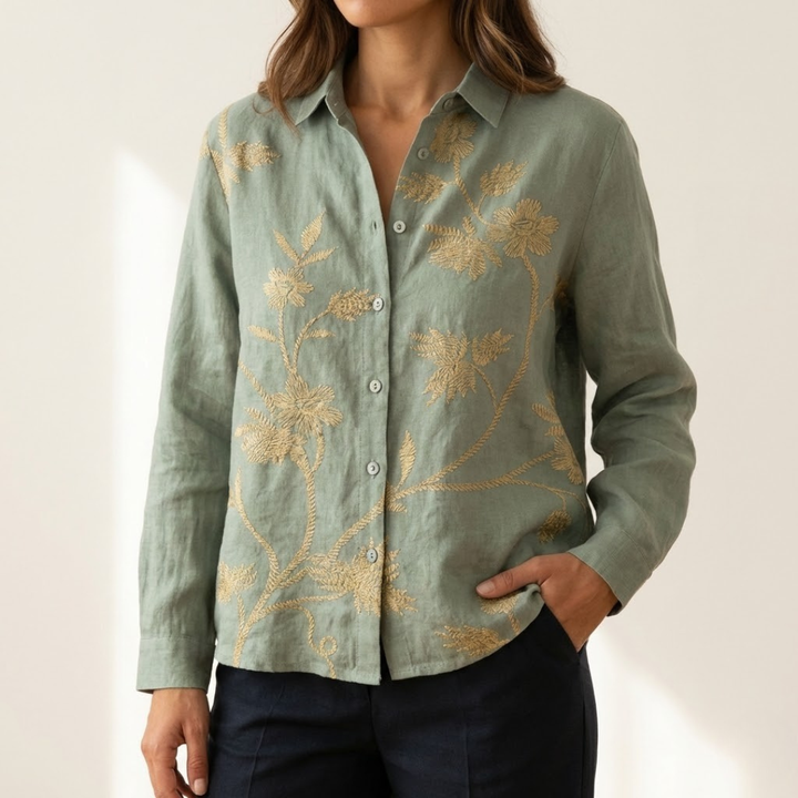 Tiziana – Linen Printed Shirt