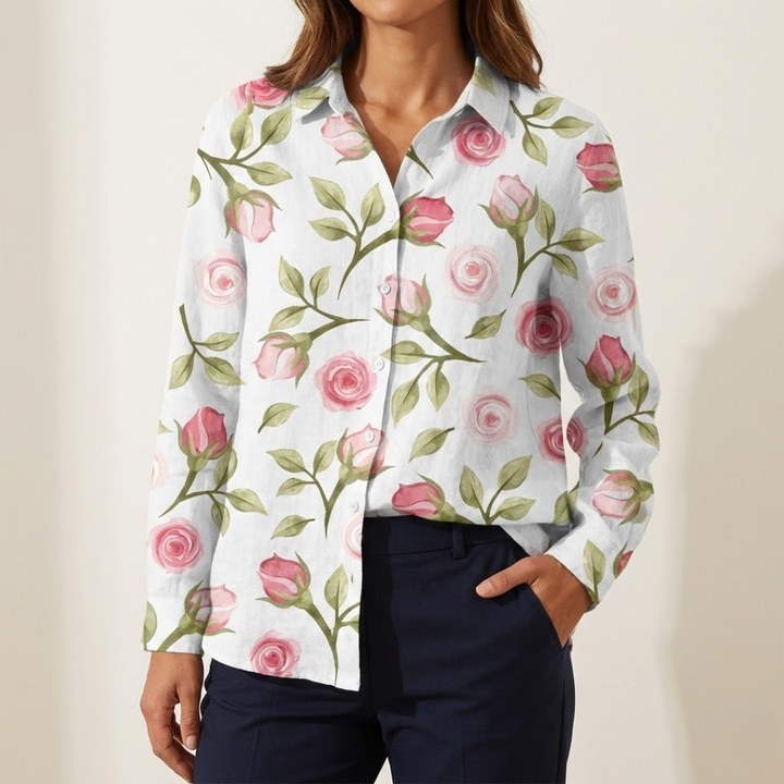 Tiziana – Linen Printed Shirt