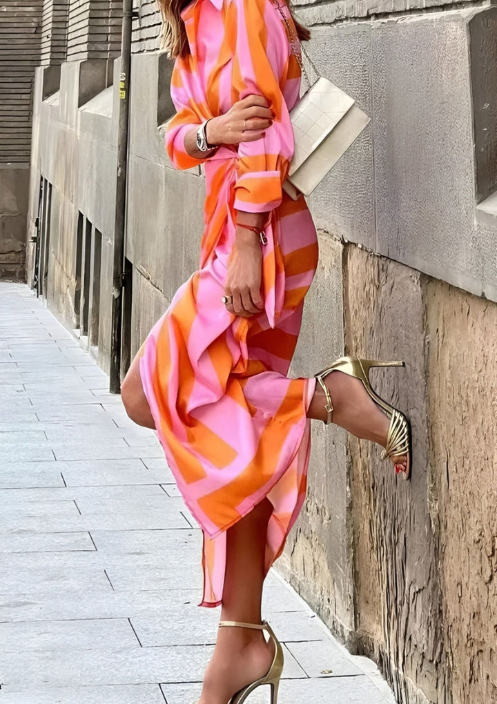 Olivia – Printed Wedding Guest Maxi Dress