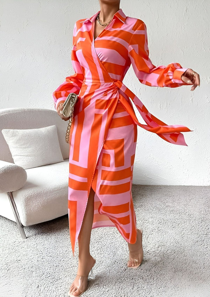Olivia – Printed Wedding Guest Maxi Dress
