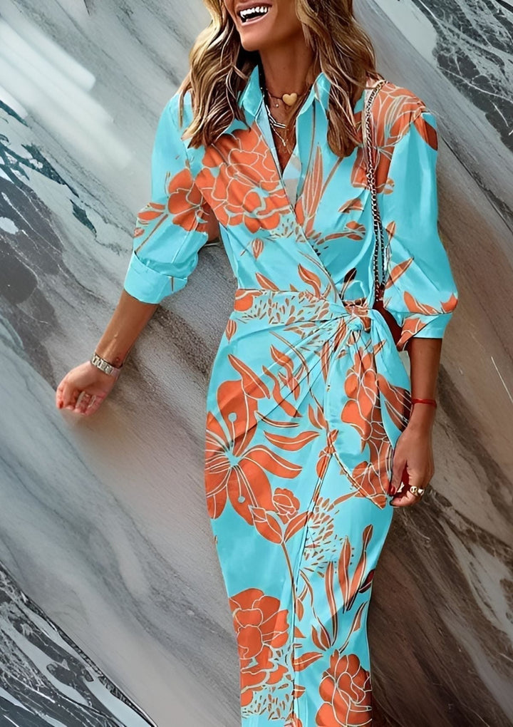 Olivia – Printed Wedding Guest Maxi Dress