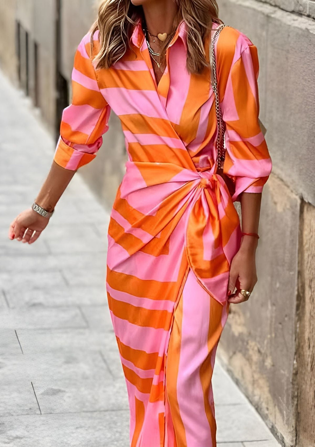 Olivia – Printed Wedding Guest Maxi Dress