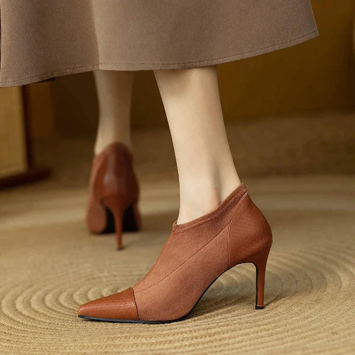 Veronica Natural Leather Heels