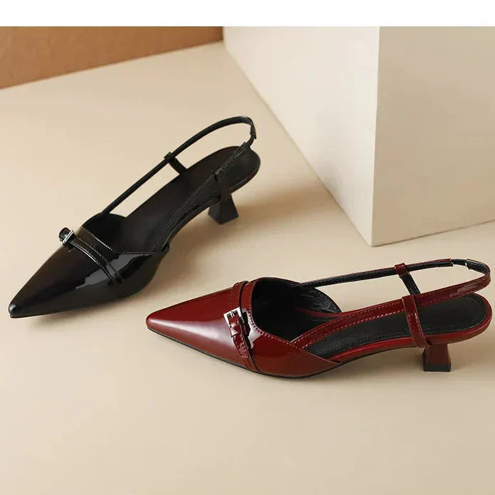 Elegant Elvor Heels with Cat Motif