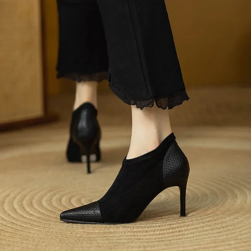Veronica Natural Leather Heels