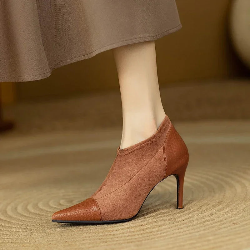 Veronica Natural Leather Heels