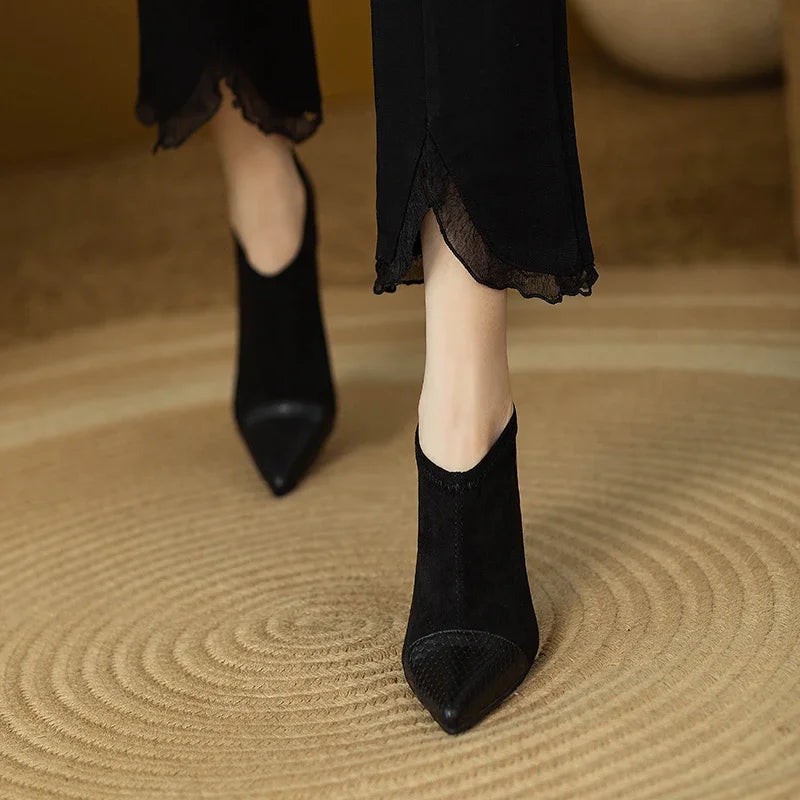 Veronica Natural Leather Heels