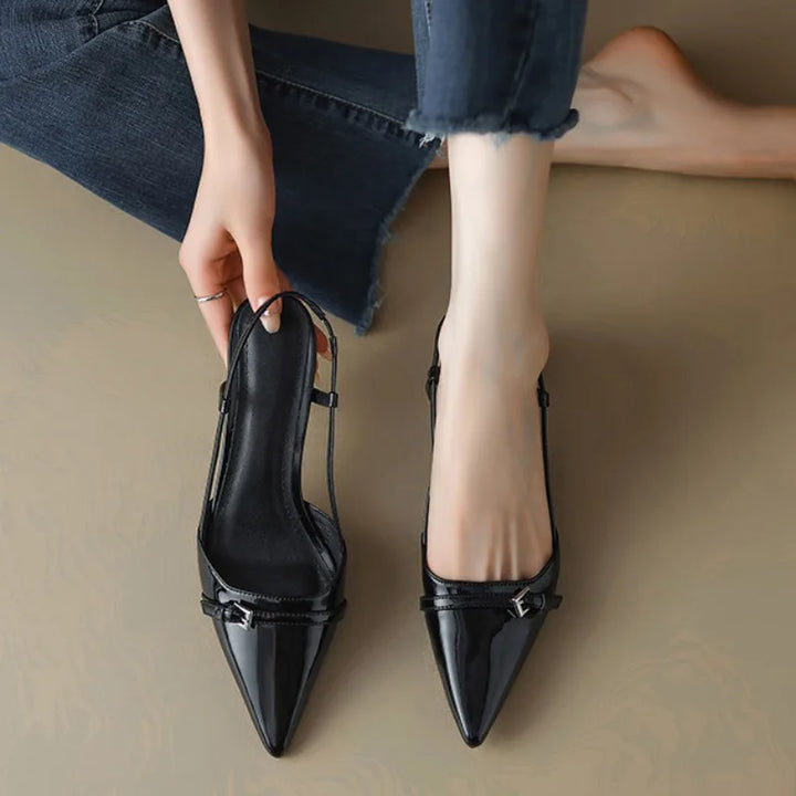 Elegant Elvor Heels with Cat Motif