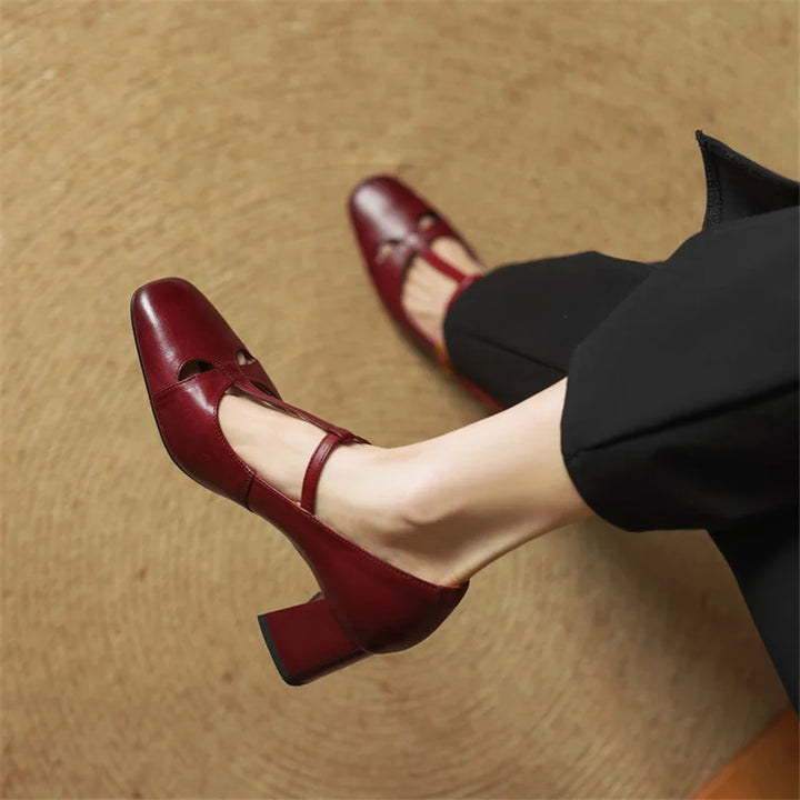 Elora Natural Leather Heels