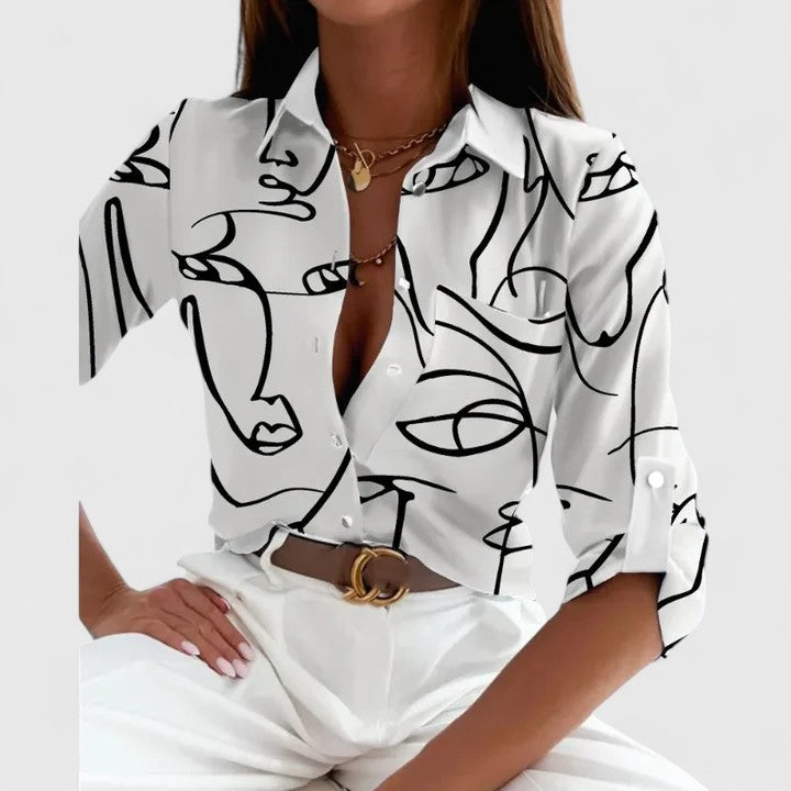 Clara | Elegant Long Sleeve Blouse