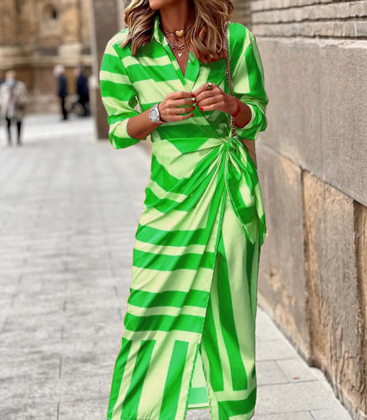 Teamhair | Printed Wrap Maxi Dress