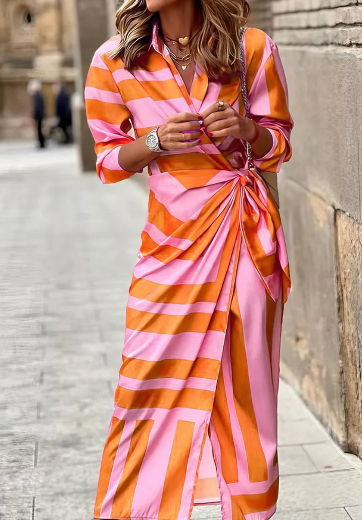 Teamhair | Printed Wrap Maxi Dress