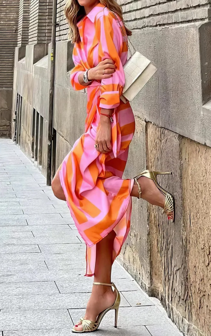 Teamhair | Printed Wrap Maxi Dress