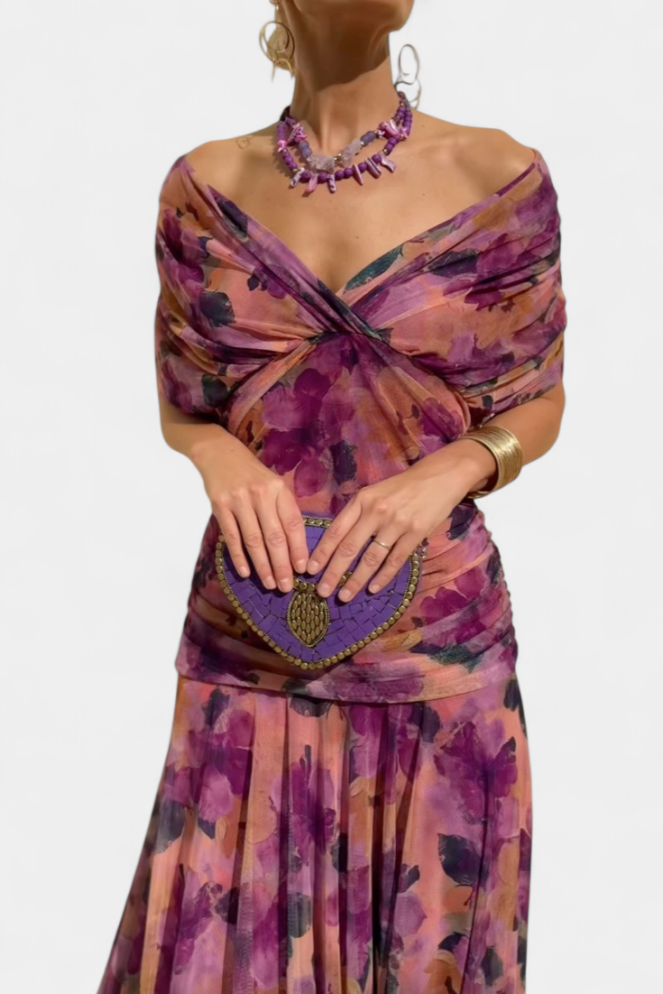 Gormfhlaith | Floral V-Neck Maxi Dress