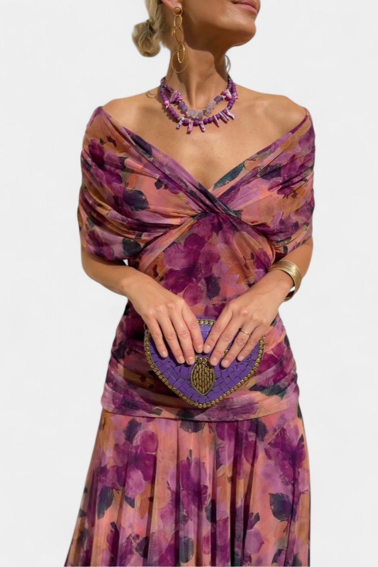 Gormfhlaith | Floral V-Neck Maxi Dress