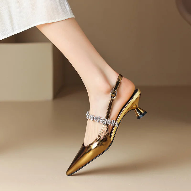 Elegant Low Heel Shoes Crysel