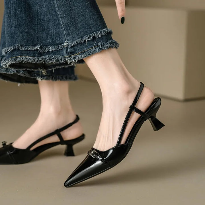 Elegant Elvor Heels with Cat Motif