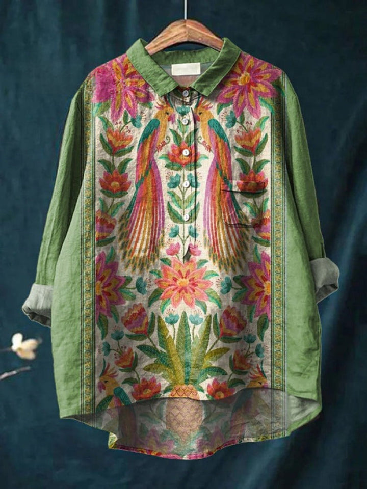 Tiziana – Linen Printed Shirt
