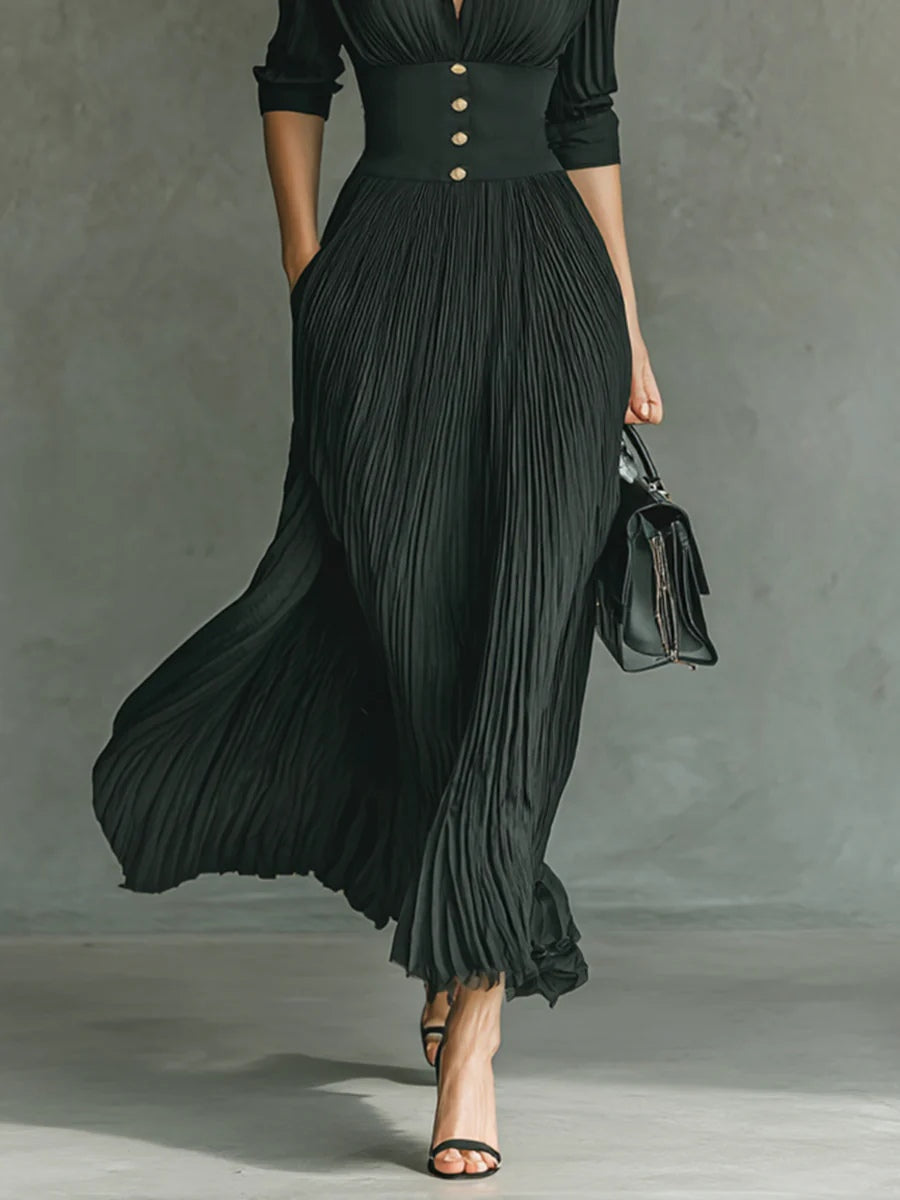 Maéline | Elegant Dress with Fitted Waist