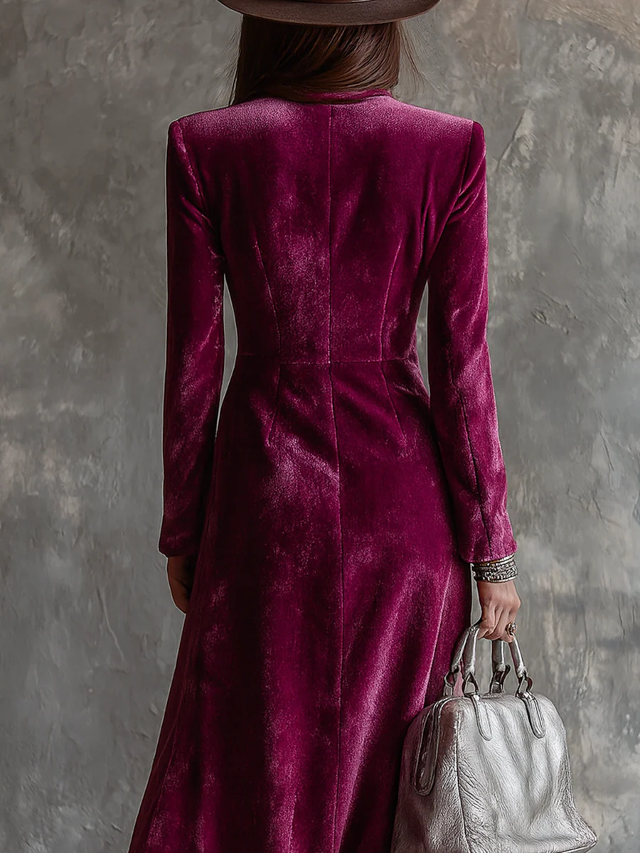 Vera | Long Velvet Blazer Dress