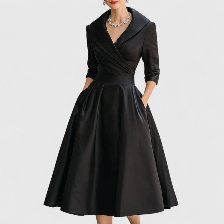 Rosalie | Elegant midi dress with a subtle shine