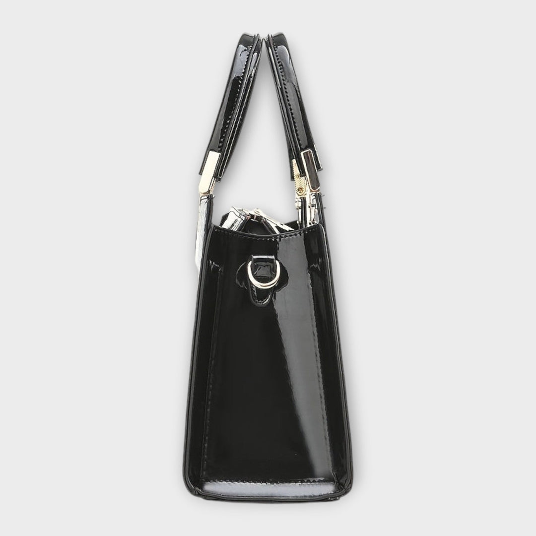 Clara | Glossy Crocodile Pattern Handbag