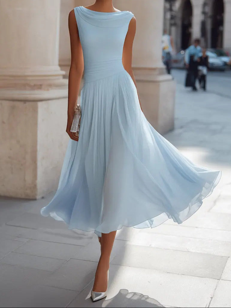 Lara - White Chiffon Dress