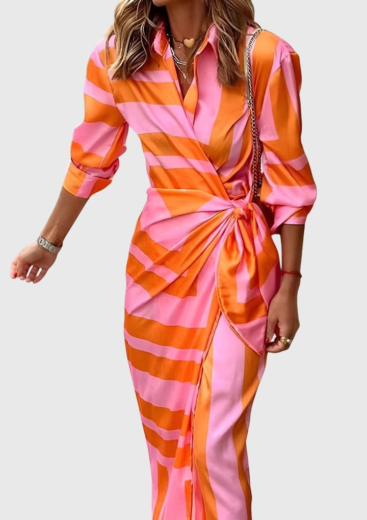Clara | Elegant Wrap Dress with Print