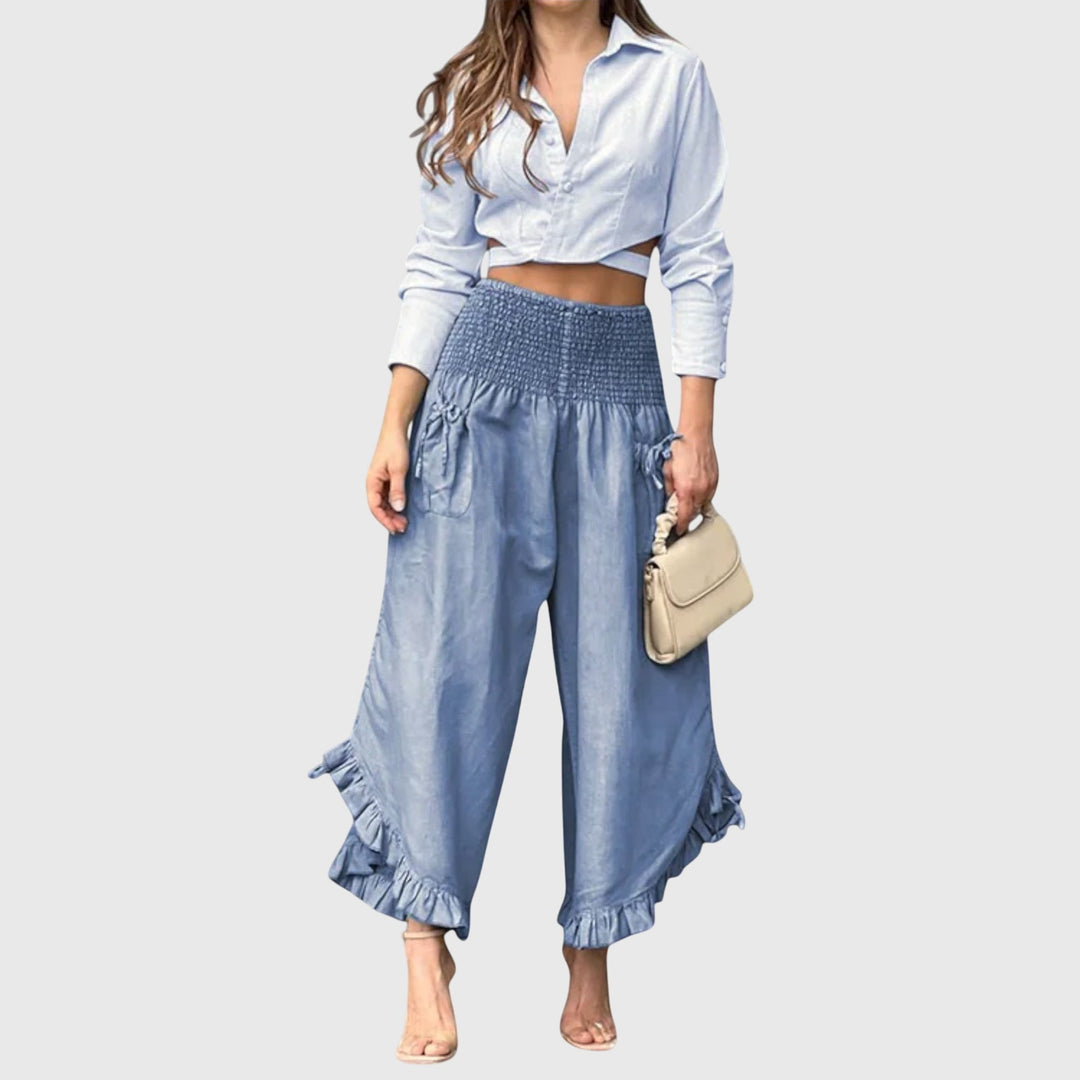 Clara | Casual Pants with Fashionable Pleats