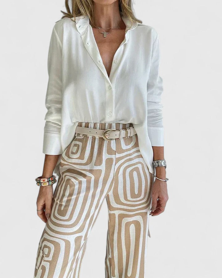Clara | Elegant Two-Piece Set (Includes a Free Belt)