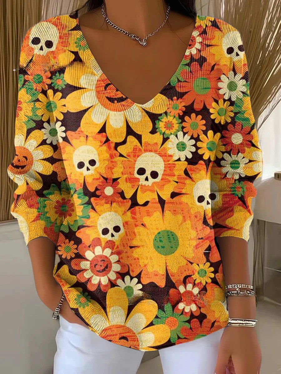 Stella – Colorful Sweater with V-Neck
